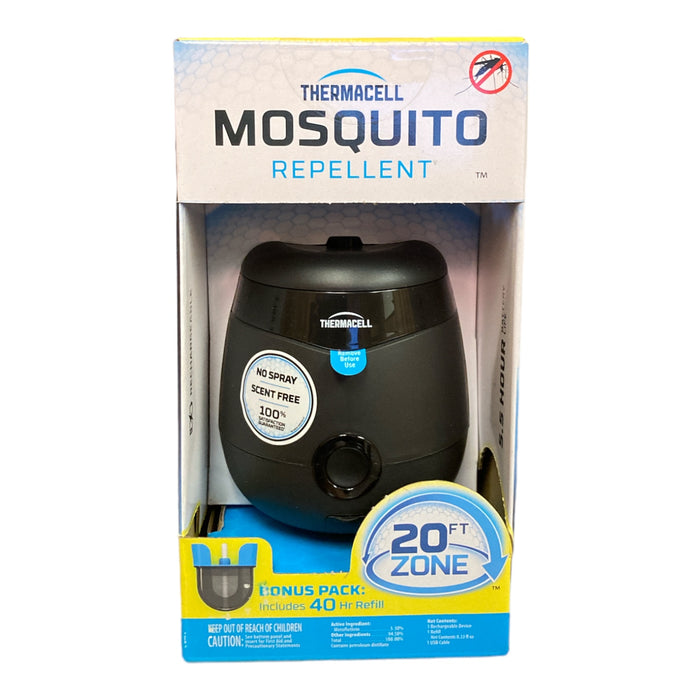 Thermacell Mosquito Repellent E-Series Rechargeable Repeller 40 hr refill Bundle