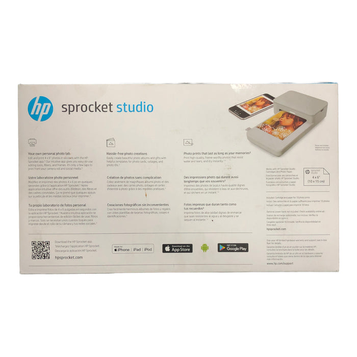 HP Sprocket Photo Printer, Personalize & Print, Water- Resistant 4x6" Pictures