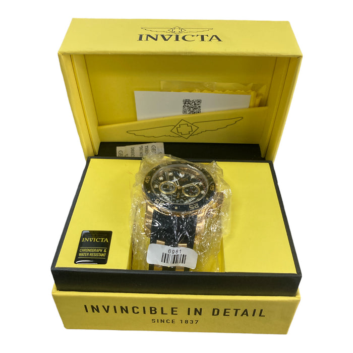 Invicta Men's 6981 Pro Diver Quartz Multifunction Black Dial Watch
