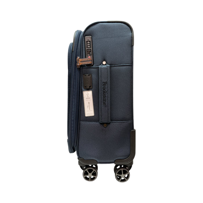 Brookstone Harbor 21" Collection Carry-On Spinner Suitcase, Navy, BR-EV-1121