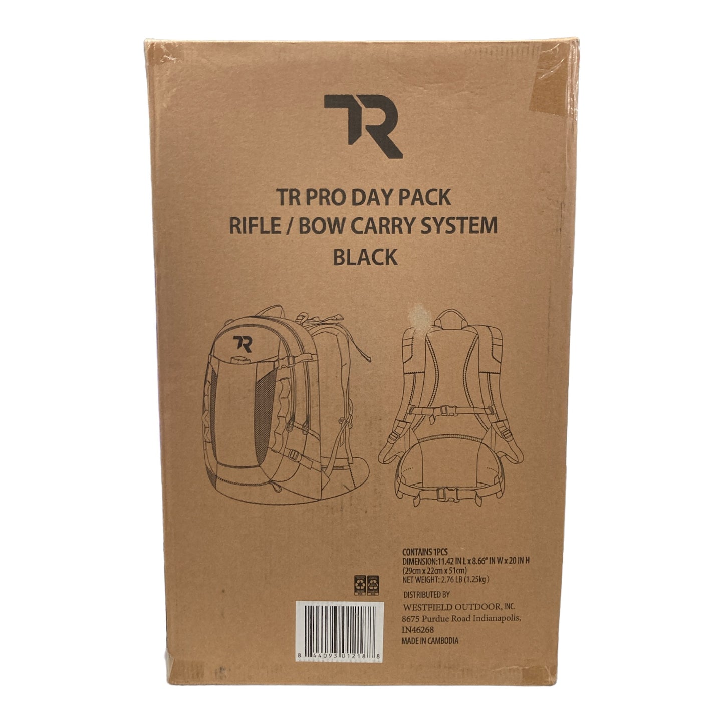 Timber Ridge Hunting Pro Backpack Rifle/Bow Carry System, Black
