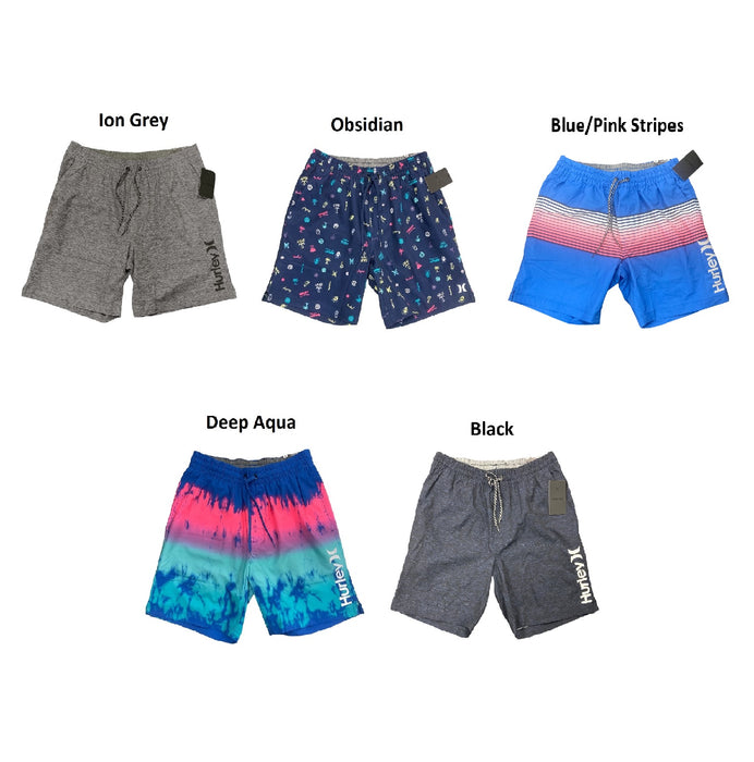 Hurley Men's 7.5" Inseam Heather Volley Swim Trunk Shorts (Black, M)