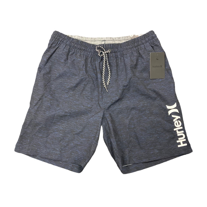 Hurley Men's 7.5" Inseam Heather Volley Swim Trunk Shorts (Black, M)
