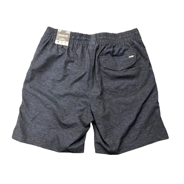 Hurley Men's 7.5" Inseam Heather Volley Swim Trunk Shorts (Black, M)