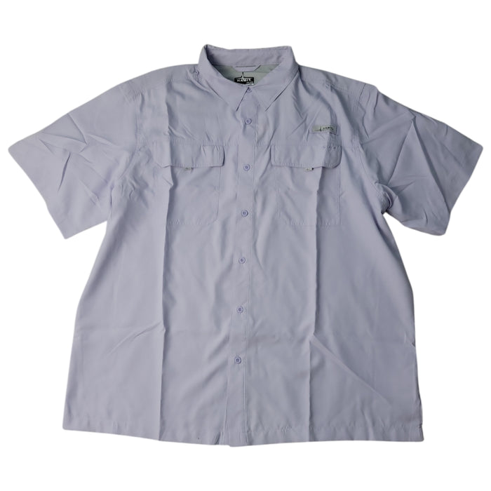 Habit Men's Short Sleeve Blue Springs 40+ UPF Quick Dry River Shirt, TS10479