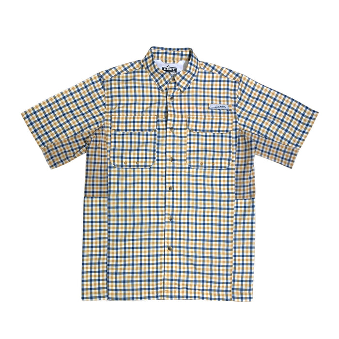 Habit Men's UPF 40+ UV Protection Short Sleeve Fishing Shirt