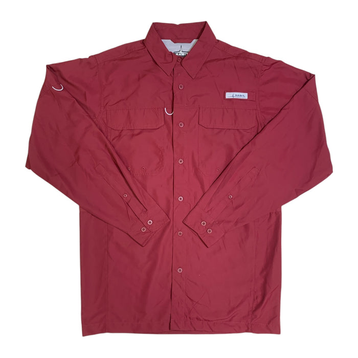 Habit Men's UPF 50+ UV Protection Long-Sleeve River Button-Up Shirt