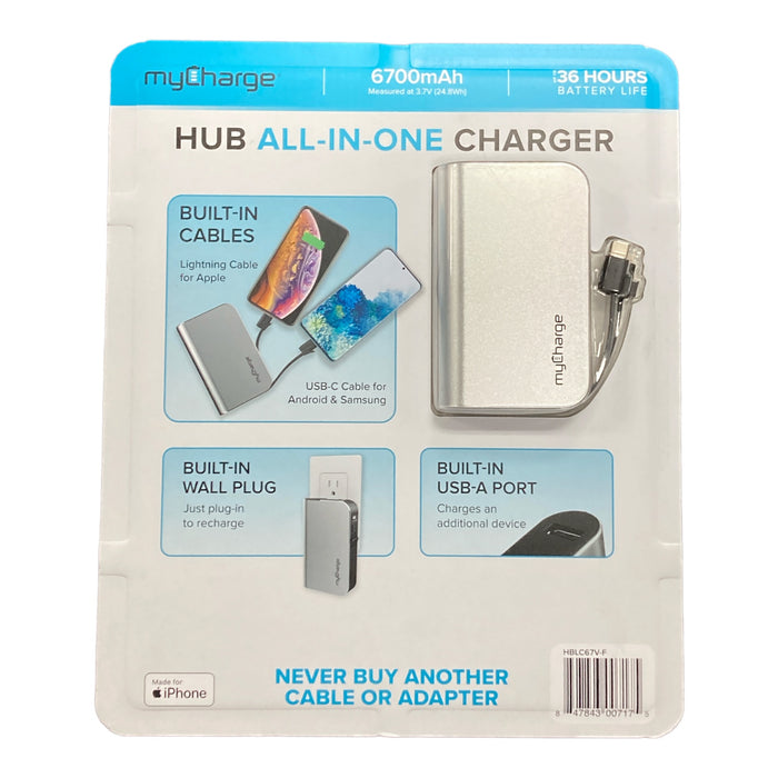 myCharge Hub 6700k mAh Portable Charger