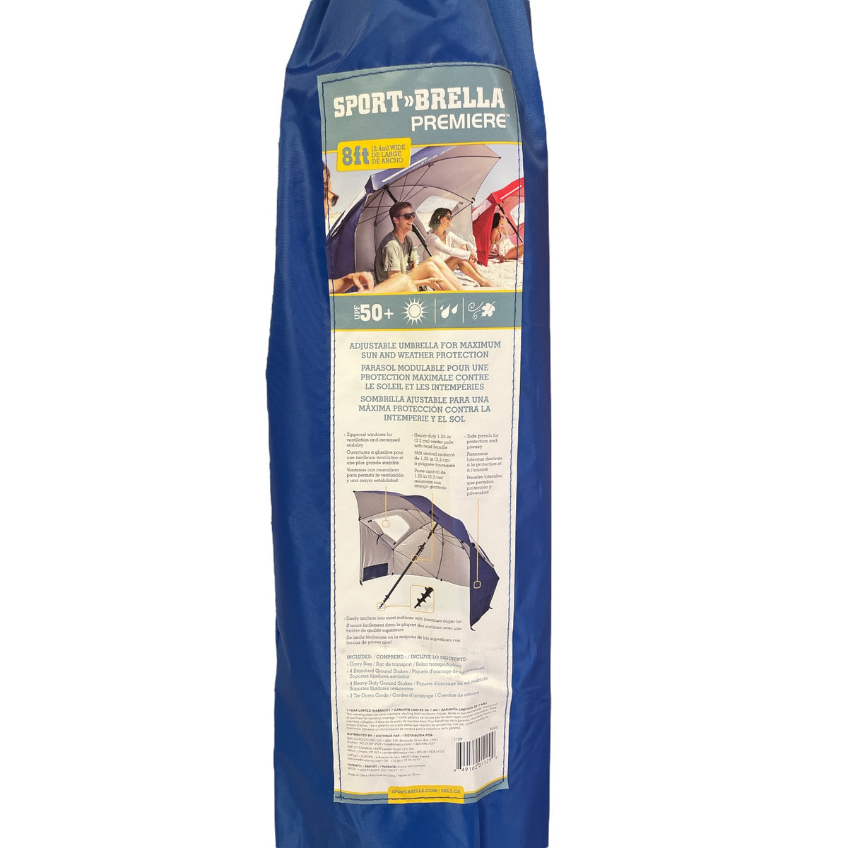 SportBrella Premiere 8' UPF 50+ Adjustable Portable Umbrella Canopy