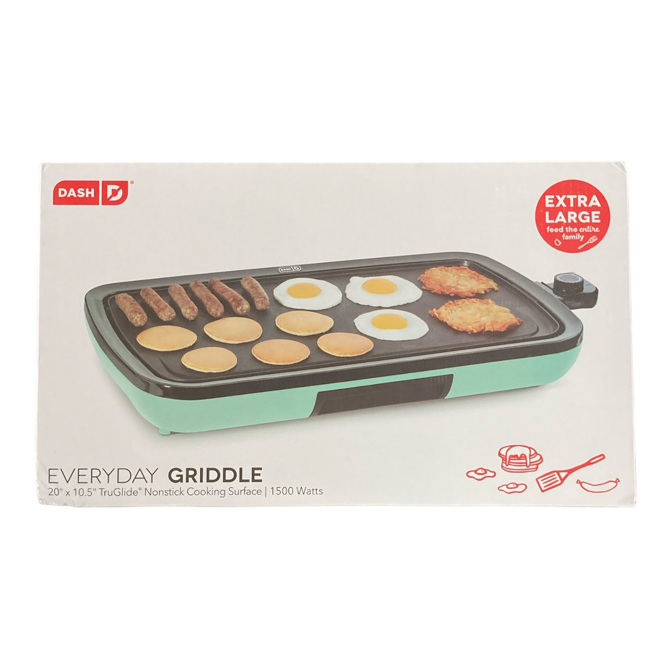 Dash Everyday Nonstick Electric Griddle (Aqua) Ewirelessgear