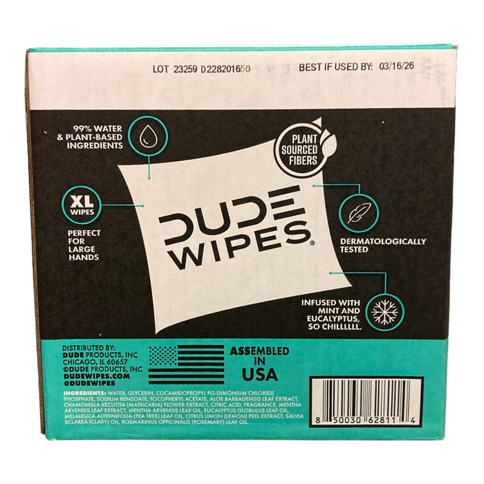 DUDE Wipes Mint Dispenser Pack Club Box Mint Chill (400 Count)