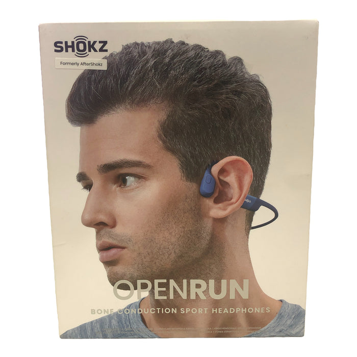 Shokz OpenRun Bone Conduction Open-Ear Endurance Headphones, Blue