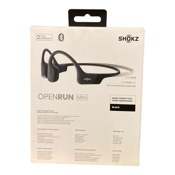 Shokz - OpenRun Mini Bone Conduction Open-Ear Endurance Headphones - Black