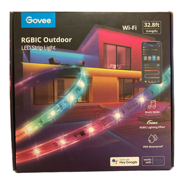 Govee RGBIC Outdoor Waterproof LED WiFi Strip Light, 32.8Ft