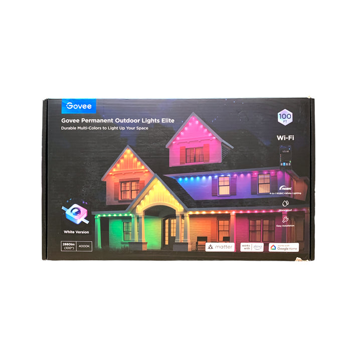 Govee 100ft RGBICW Permanent Outdoor Lights Elite, White