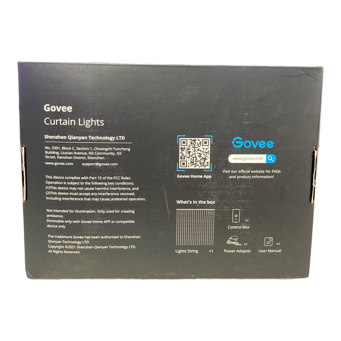 Govee Curtain Lights Wifi Model, 4.9' x 6.6', 520 RGBIC LED