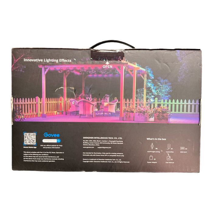 Govee - Wi-Fi RGBIC Outdoor Permanent String Lights 100ft