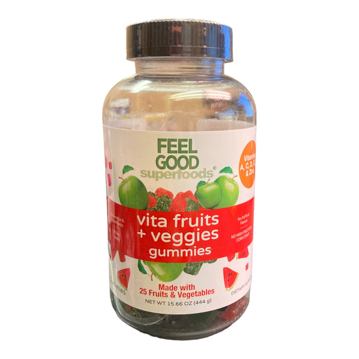 Feel Good Superfoods Vita Fruits + Veggies Gummies 120 Count