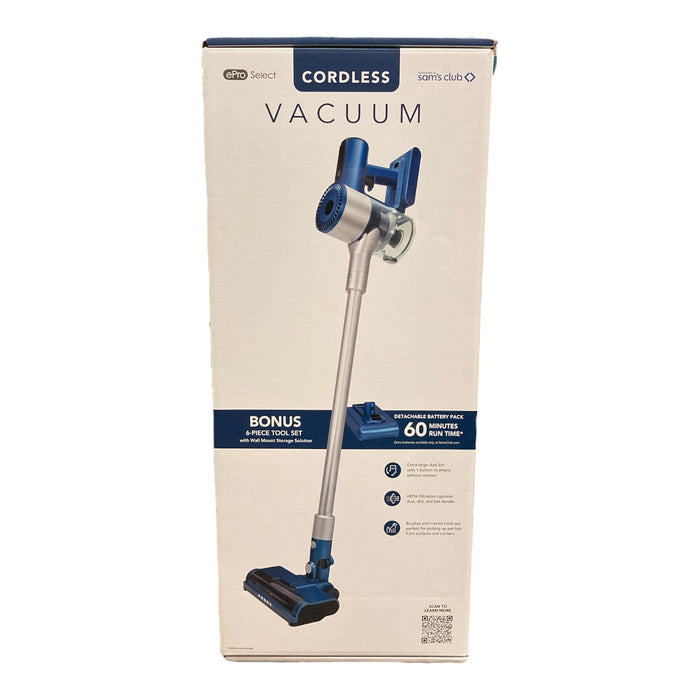 Cordless Vacuum with Removable Battery by ePro Select (Blue)