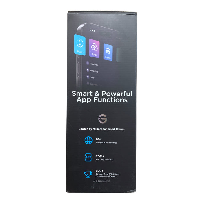 Govee Floor Lamp 2, 60" RGBICWW Wi-Fi LED Corner Lamp, Black