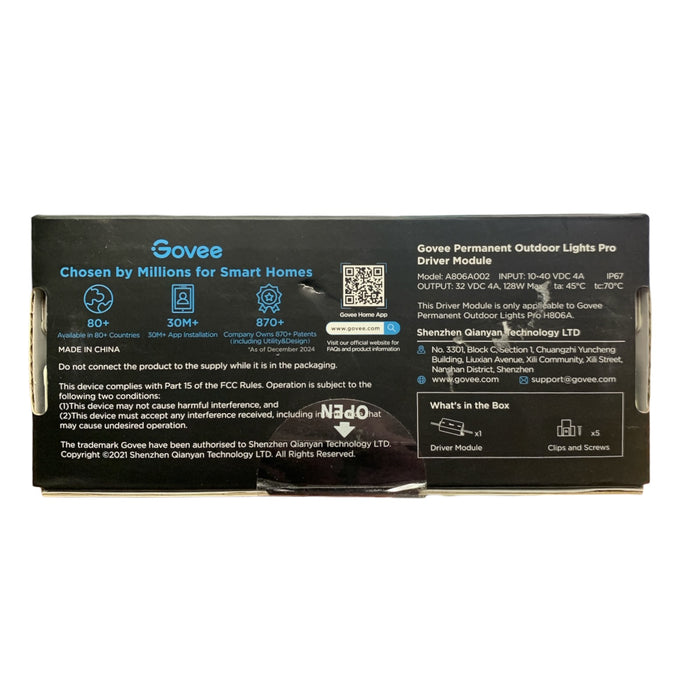 Govee Permanent Outdoor Light Pro Driver Module, Smart App Integration Unit