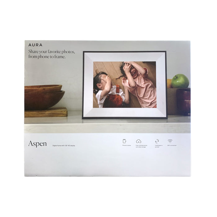 Aura Aspen 12" DIgital Frame, HD, Dual-Orientation, Ink with Paper Mat