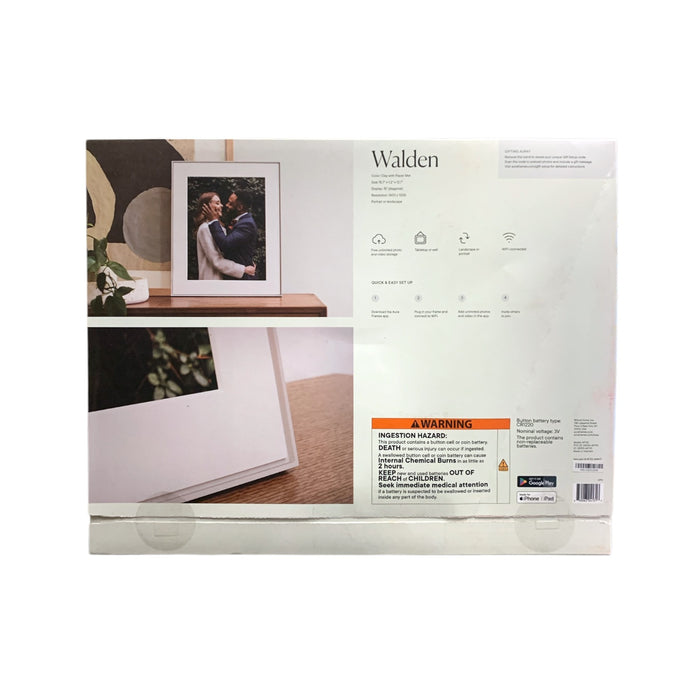 *Open Box* Aura Home 15" Walden Digital Photo Frame, AF110, Clay with Paper Mat