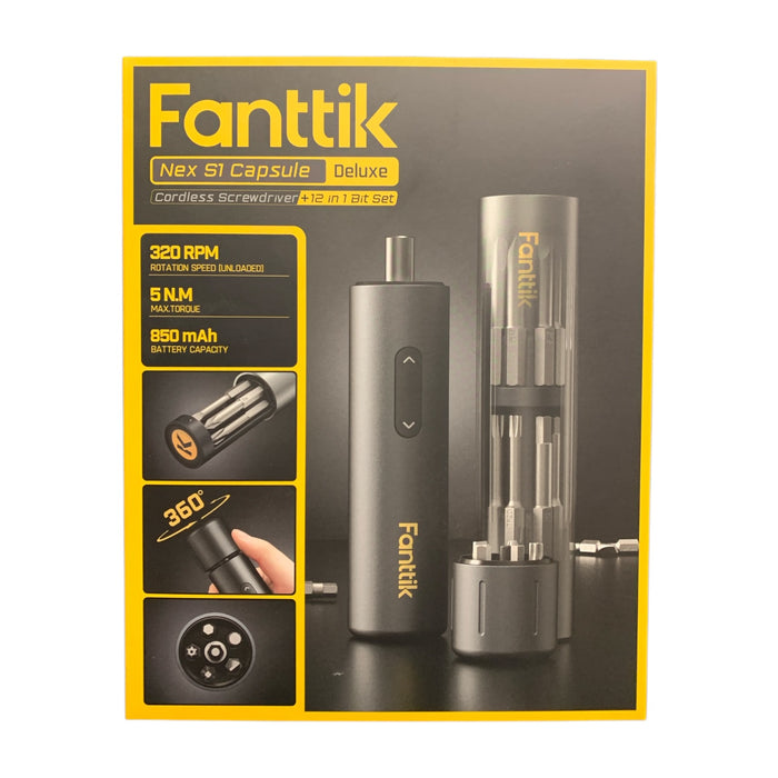 Fanttik Nex S1 Capsule Deluxe Cordless Screwdriver + 12 in 1 Bit Set