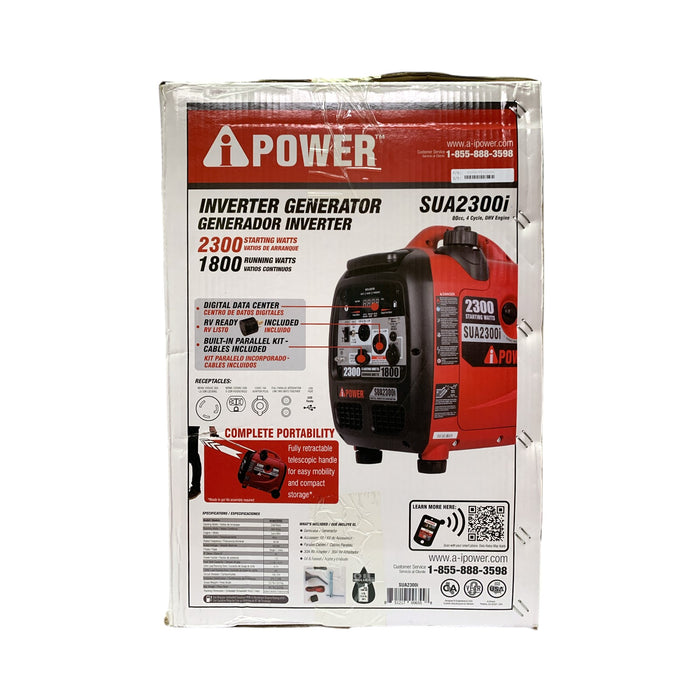 A-iPower SUA2300i 2300 Watt Inverter Generator with Built-In Mobility Kit