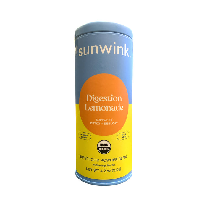 Sunwink Detox & Debloat Support Superfood Powder, Digestion Lemonade, 4.2oz