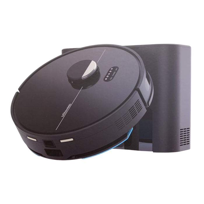 bObsweep - Dustin Wi-Fi Connected Self-Emptying Robot Vacuum and Mop - Black