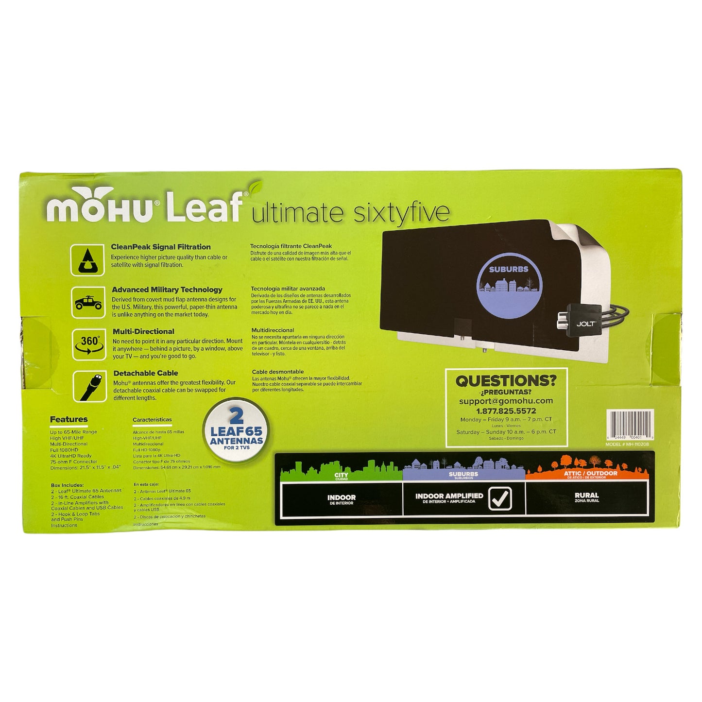 Mohu Leaf Ultimate 65 Indoor Amplified HDTV Antenna (2 Pack)