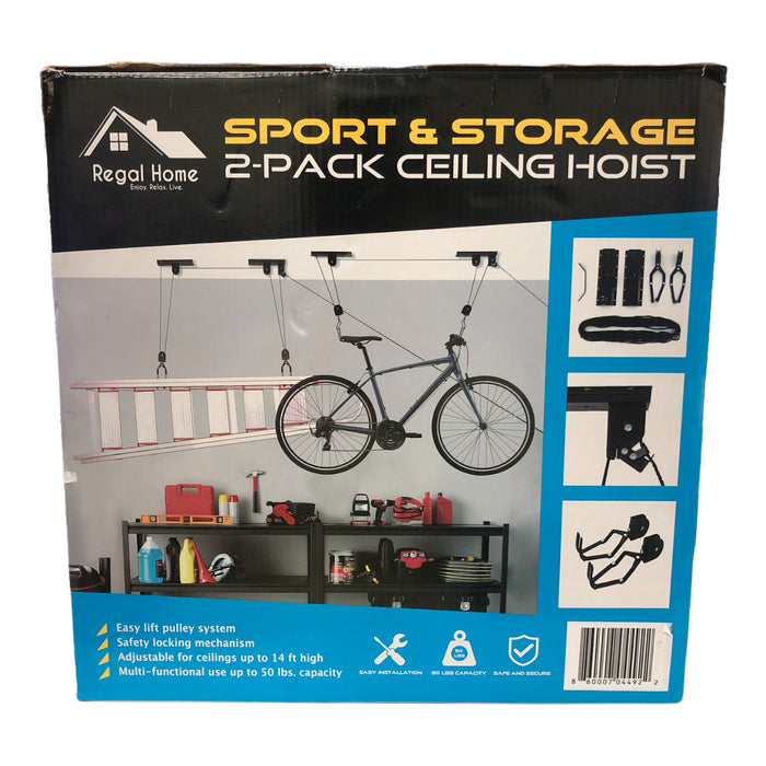 Regal Home Sport and Storage 2-Pack Ceiling Hoist