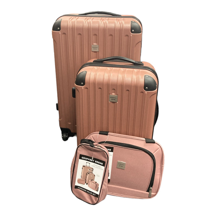 Geoffrey Beene Tuscany Hardside Collection Luggage Set, 4 Piece, Blush