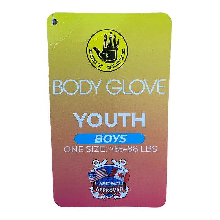 Body Glove Youth Boy's PFD Coast Guard Approved Life Jacket, Gray Abstract