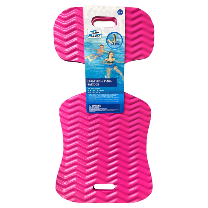 Fluid Aquatics Floating Pool Saddle, Triple-Dipped Vinyl Coating, 36"x"18x1.5"