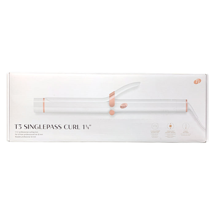 T3 SinglePass Curl 1.25" Professional Ceramic-Barrel Curling Iron