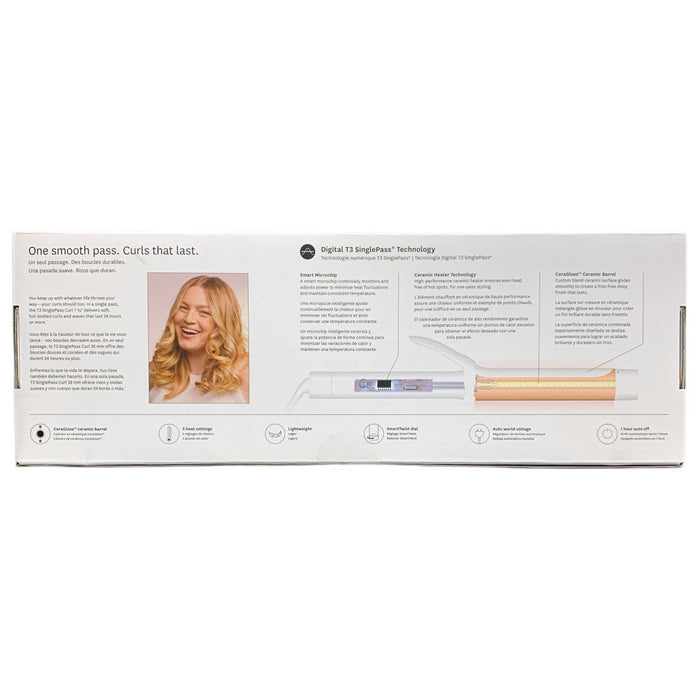 T3 SinglePass Curl 1.25" Professional Ceramic-Barrel Curling Iron