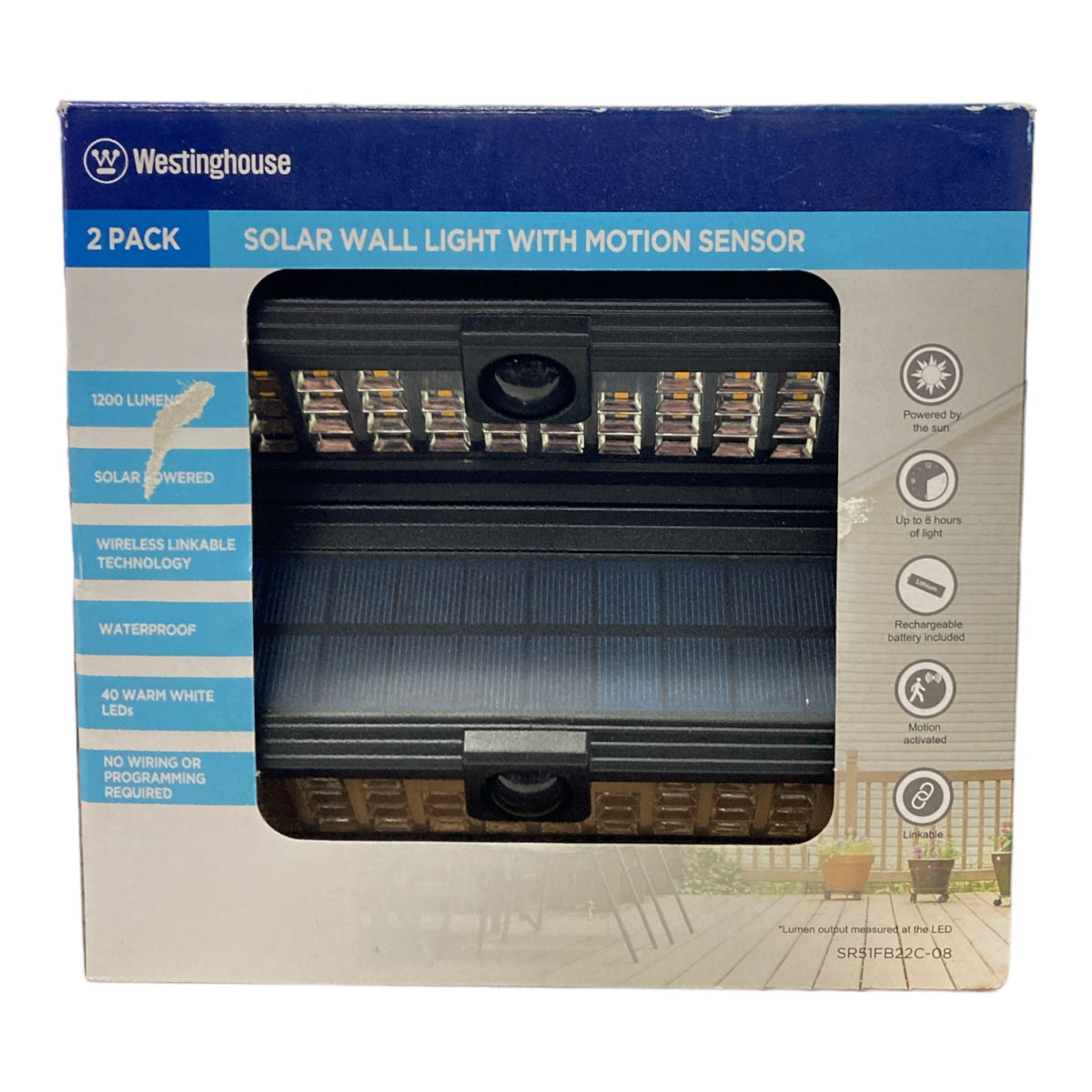 Westinghouse 1200 Lumen Linked Solar Motion Activated Wall Light 2 Pa Ewirelessgear