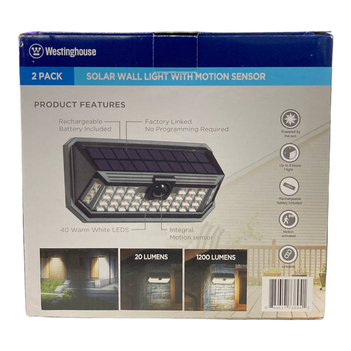 Westinghouse 1200 Lumen Linked Solar Motion Activated Wall Light (2-Pack)