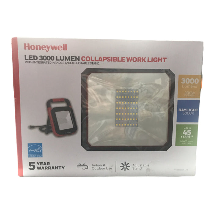 Honeywell 3000 Lumen Collapsible LED Work Light with Handle and Adjustable Stand