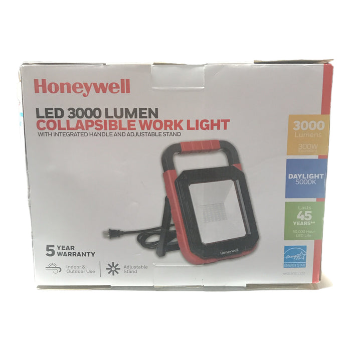 Honeywell 3000 Lumen Collapsible LED Work Light with Handle and Adjustable Stand