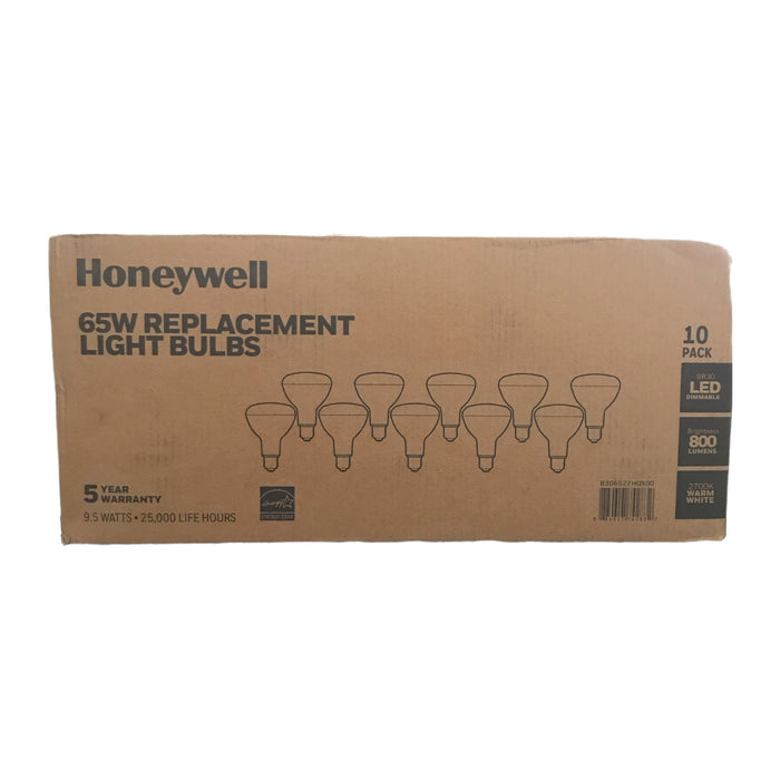 Honeywell 65W Equivalent 800 Lumens BR30 LED Light, Dimmable (10-Pack)