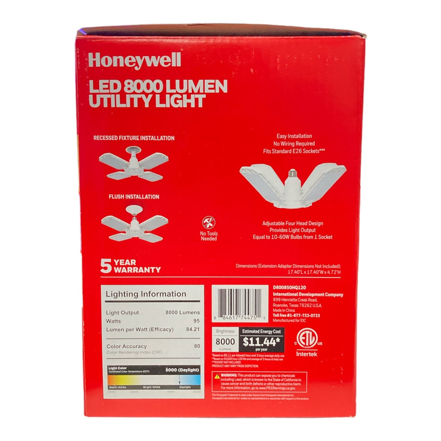 Honeywell LED 8000 Lumen Utility Light