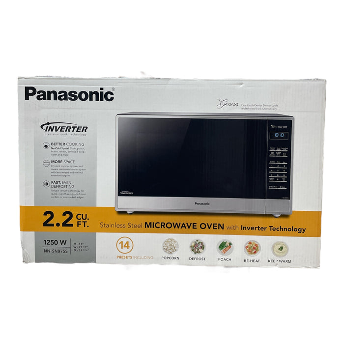 Panasonic 2.2 cu ft Stainless-Steel 1250W Microwave Oven, Cyclonic Wave Inverter