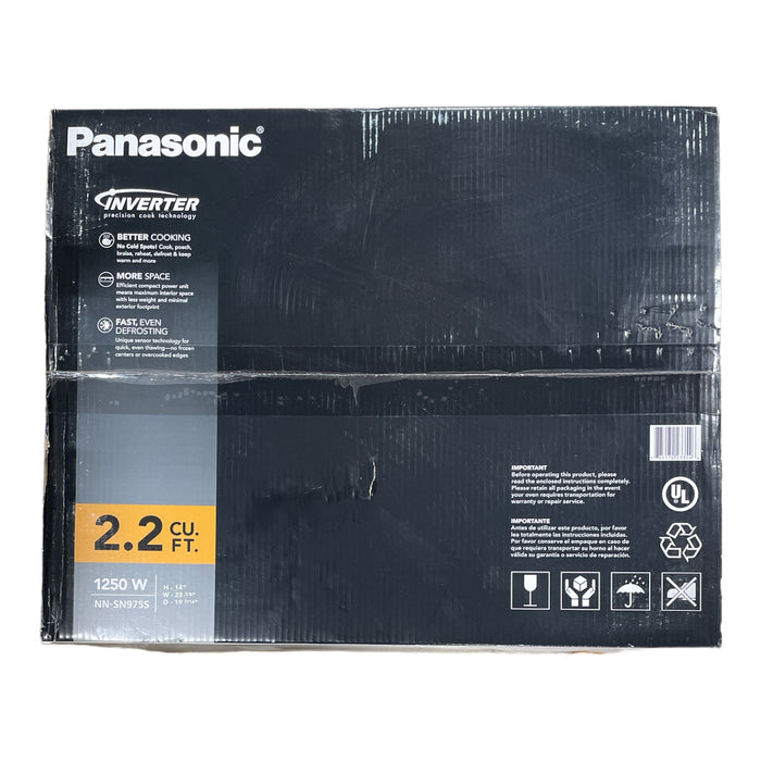 Panasonic 2.2 cu ft Stainless-Steel 1250W Microwave Oven, Cyclonic Wave Inverter