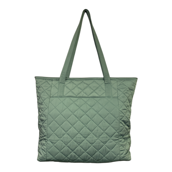 Vera Bradley Vera Tote, Quilted Water-Repellant Polyester Tote, Olive Leaf