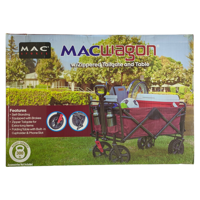 Mac Sports Classic MacWagon with Zippered Tailgate and Table