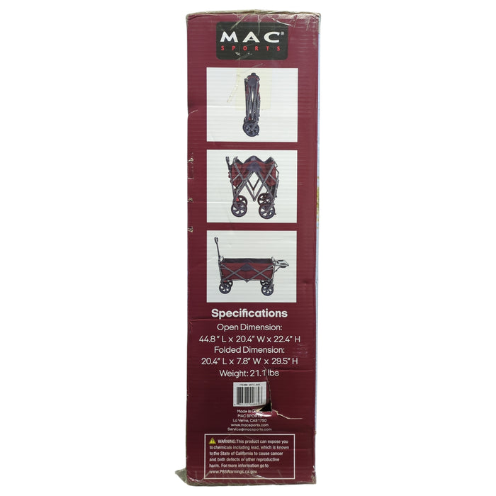 Mac Sports Classic MacWagon with Zippered Tailgate and Table