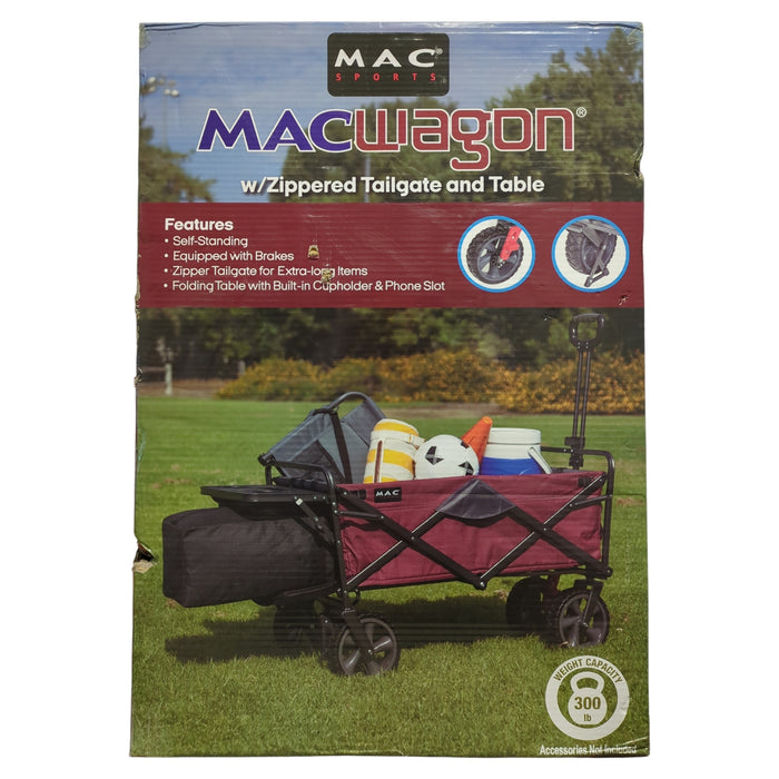 Mac Sports Classic MacWagon with Zippered Tailgate and Table